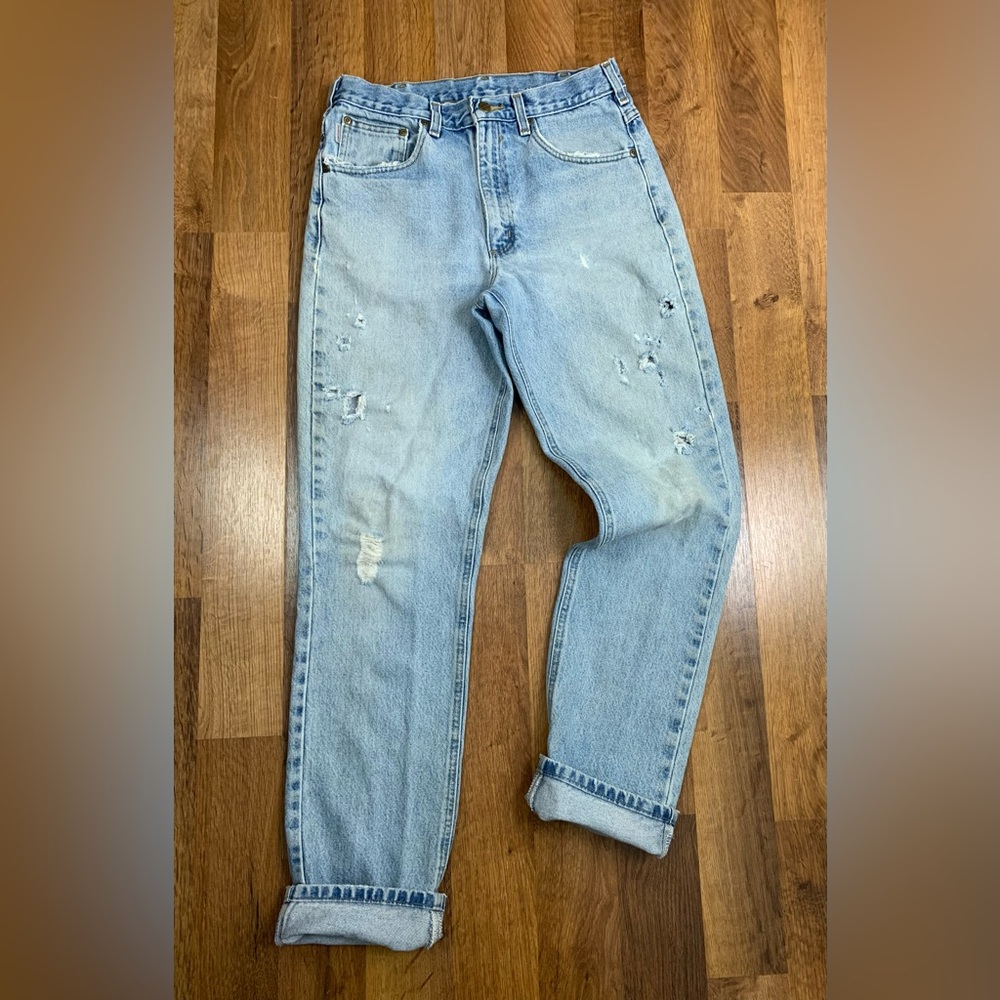 Carhartt Y2K Men’s 31x32 Distressed Denim Blue Jeans